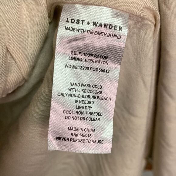 Lost + Wander Oracle Ivory Black Green Orange Wrap Print Mini Dress Size XS - Picture 4 of 13